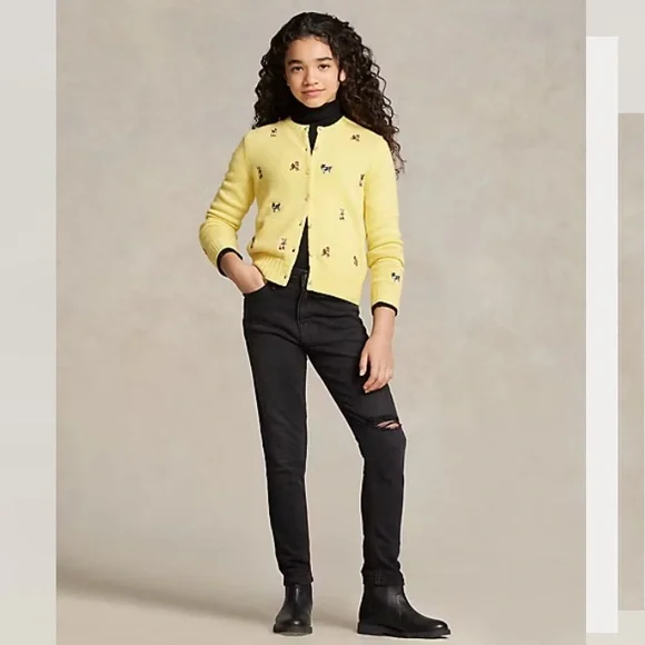 Ralph Lauren Skinny High Rise Black Jeans - Picture 2 of 10